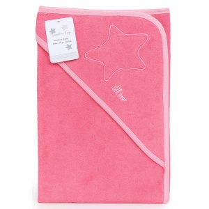 Μπουρνουζοπετσέτα με Κουκούλα 75x75cm Beboulino Star Fr Pink