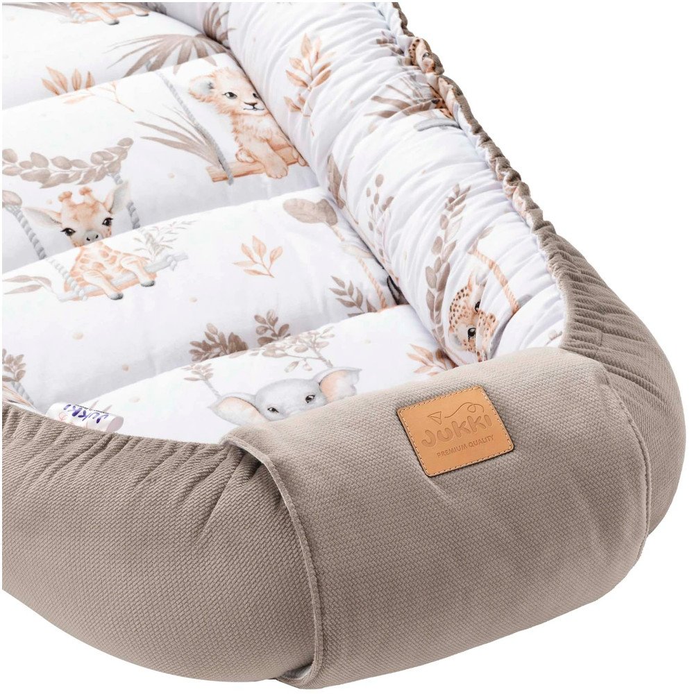 Φωλιά Διπλής Όψεως 55x100cm Velvet Happy Jungle Latte Comfort - Image 2