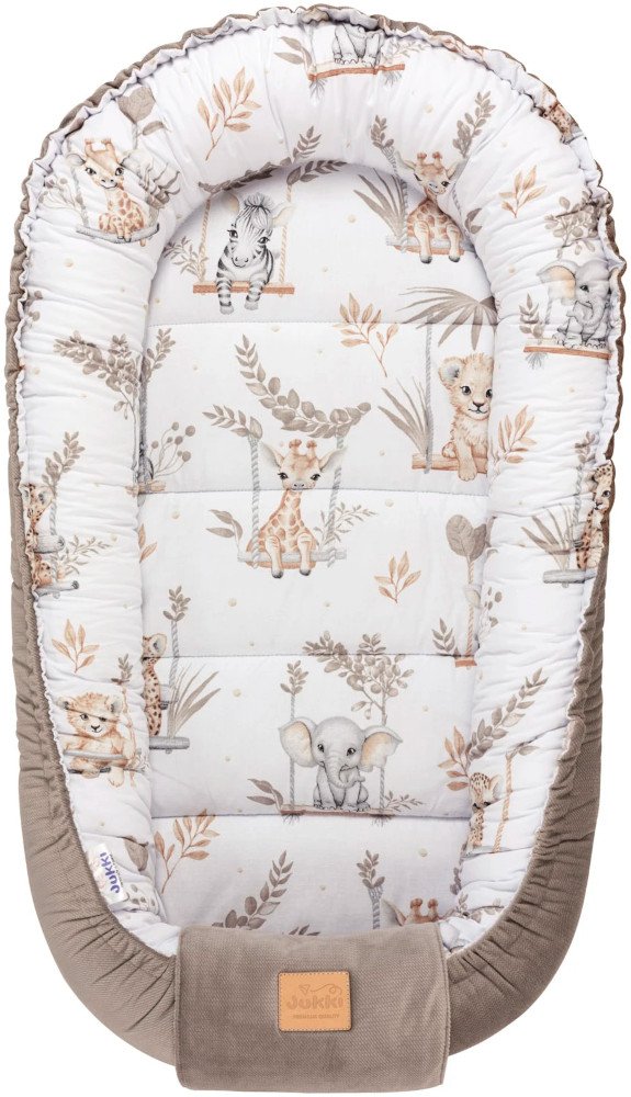 Φωλιά Διπλής Όψεως 55x100cm Velvet Happy Jungle Latte Comfort - Image 3