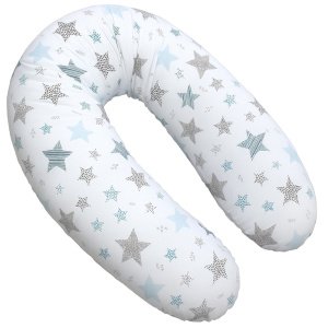 Μαξιλάρι Θηλασμού 190cm Mint Grey Stars Light Maboo