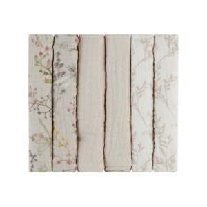 Πάνες Μουσελίνας 30x30cm 6τμχ Secret Garden Kikka boo Beige