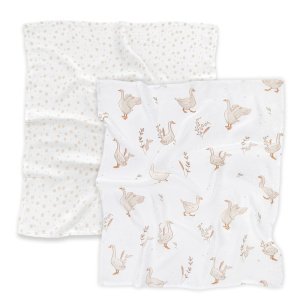 Πάνες Bamboo Σετ 2τμχ 50x60cm Happy Goose Stories White