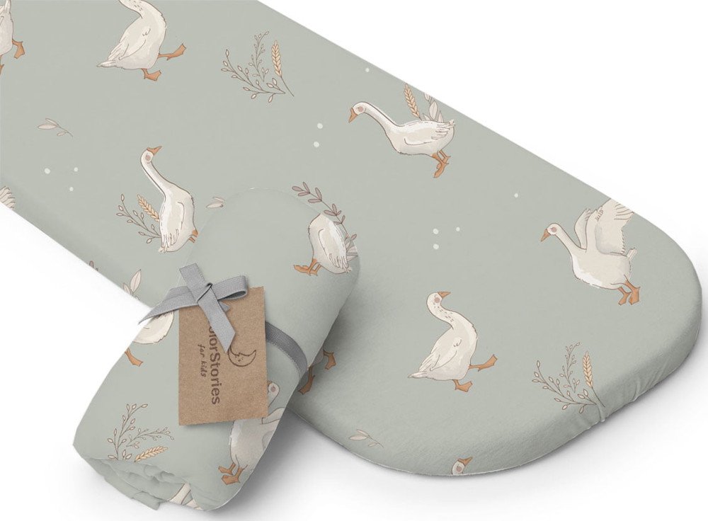 Σεντόνι με Λάστιχο Αντιαλλεργικό 35x70cm Happy Goose Stories Olive
