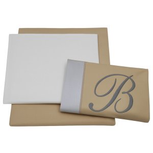 Σεντόνια Λίκνου 2τμχ 60x100cm με Μαξιλαροθήκη Beboulino Beige Ecru