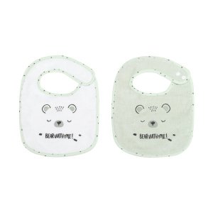 Σαλιάρες Σετ 2τμχ Terry-Velour Bear with Me Kikkaboo Mint