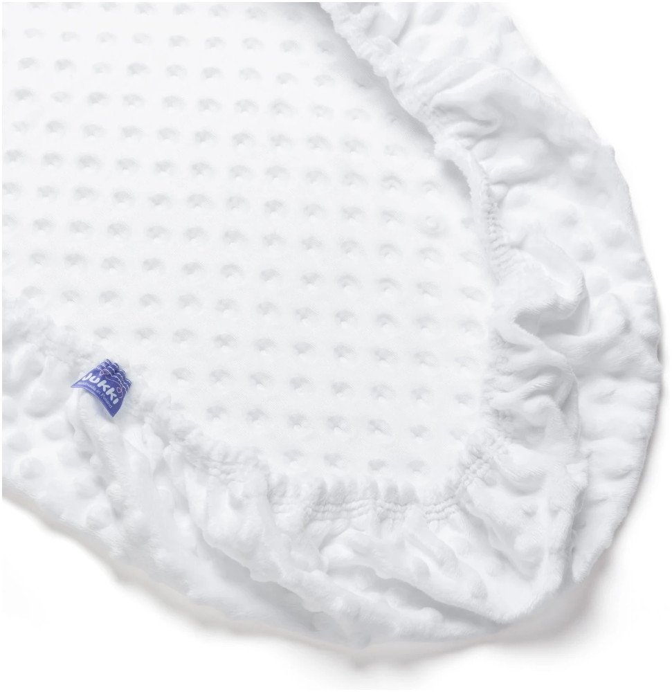Σεντόνι Βαμβακερό με Λάστιχο 80x40cm Minky White - Image 3