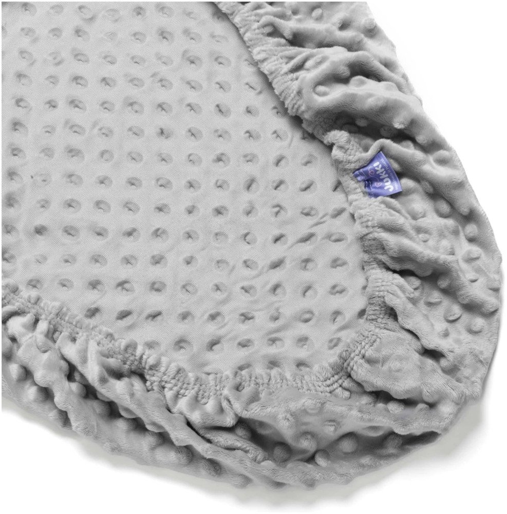 Σεντόνι Βαμβακερό με Λάστιχο 80x40cm Minky Light Grey - Image 3