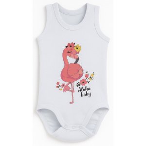 Κορμάκι Αμάνικο Aloha Baby Venere White