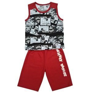 Παιδικό Σετ Cartoon Mickey Beboulino Red