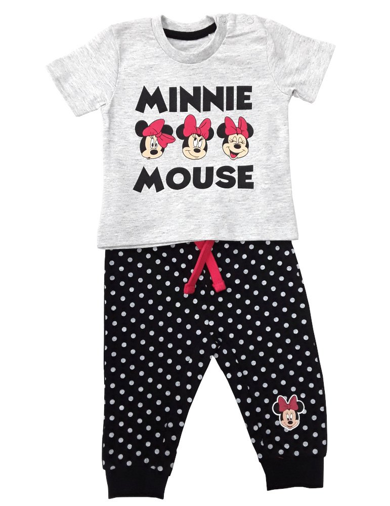 Μπλούζα Καλοκαιρινή με Παντελόνι Minnie Black Dots