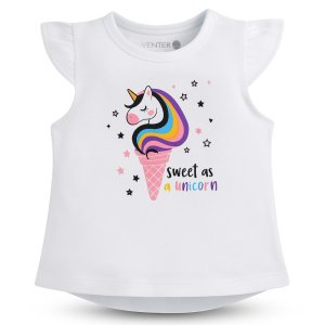 T-shirt Μπλουζάκι Sweet as a Unicorn Venere White