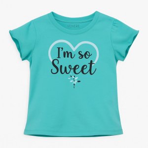 T-shirt Μπλουζάκι I am So Sweet Venere Turquoise