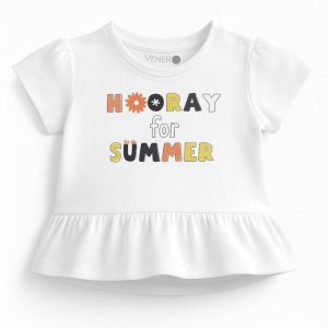 T-shirt Μπλουζάκι Ruffled for Summer Venere White