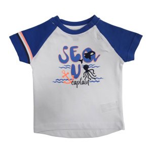 T-shirt Μπλουζάκι Sea U Captain Venere White Blue