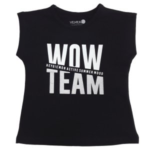 T-shirt Καλοκαρινό Wow Team Venere Black
