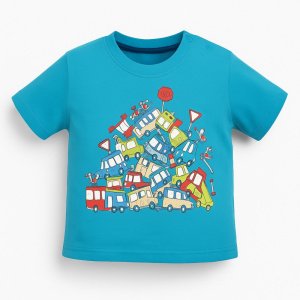 T-shirt Μπλουζάκι Καλοκαιρινό Stop Car Beboulino Blue