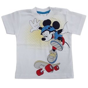 T-shirt Μπλουζάκι Καλοκαιρινό Mickey Beboulino White