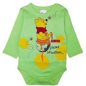 Κορμάκι Μακρυμάνικο Pooh Beboulino Green