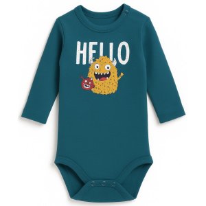 Κορμάκι Μακρυμάνικο Hello Monster Venere Green