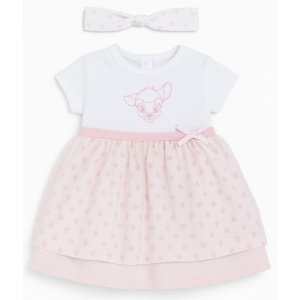 Φόρεμα με Κορδέλα White Pink