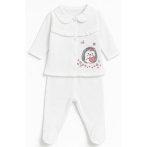 Βρεφικό Σετ 56cm Hedgehog Beboulino White