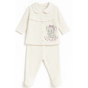 Βρεφικό Σετ 56cm Elephant Beboulino White Pink