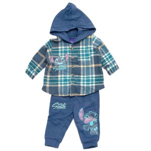 Μπλούζα με Κουκούλα και Παντελόνι Stitch