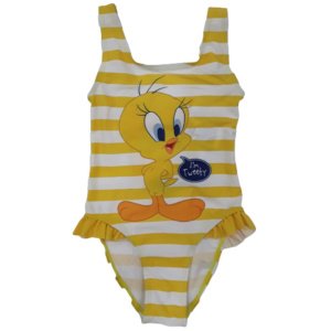 Ολόσωμο Μαγιό για Κορίτσι Tweety White Yellow