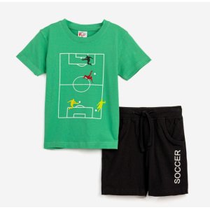 Σετ Μακό Κοντομάνικο Green Black Funky