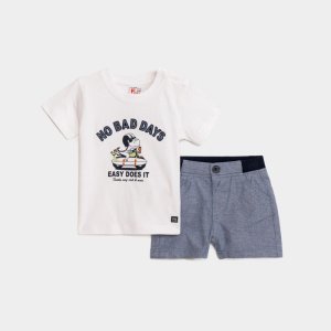 Μπλούζα με Βερμούδα White Grey Funky