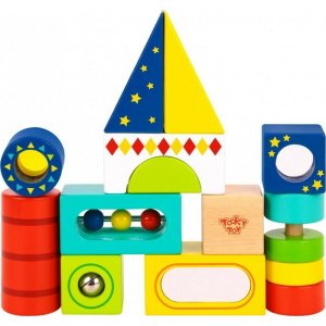 Τουβλάκια Δραστηριοτήτων Ξύλινα 13τμχ Tooky Toys Multifunction Block TL