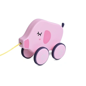 Παιχνίδι Συρόμενο Ξύλινο Lorelli Pull Along Piggy Pink