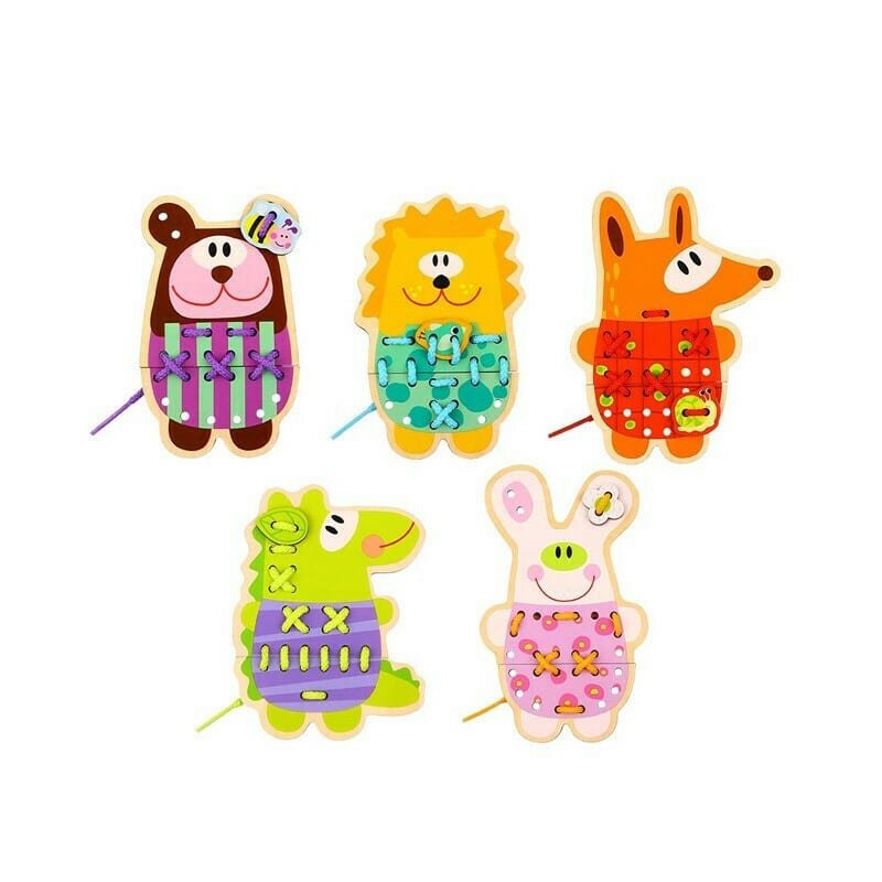 Ζωάκια με Νήματα από Ξύλο Tooky Toys TL - Image 2