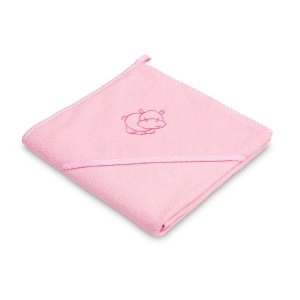 Βρεφική Πετσέτα Μπάνιου 80x80cm Sensillo Hippo Pink