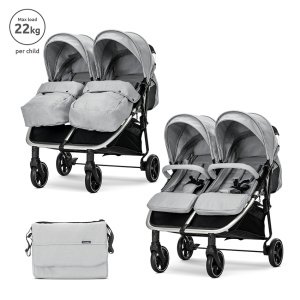 Καρότσι διδύμων Duo Lorelli Grey 22kg