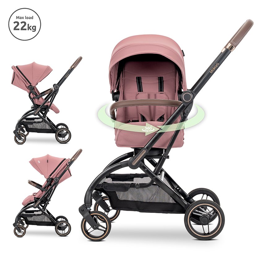 Παιδικό Καρότσι Περιστρεφόμενο 360° έως 22kg Makaya Lorelli PInk