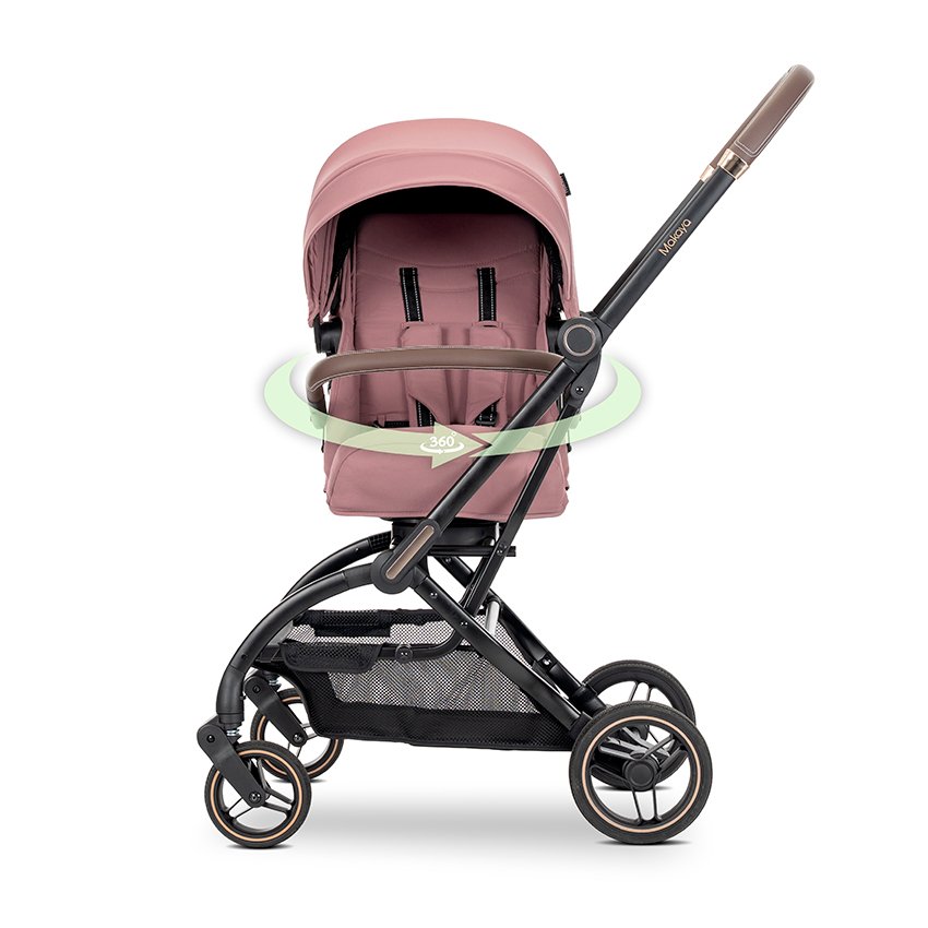 Παιδικό Καρότσι Περιστρεφόμενο 360° έως 22kg Makaya Lorelli PInk - Image 4