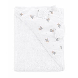 Μπουρνουζοπετσέτα 75x75cm Small Bear White Blue