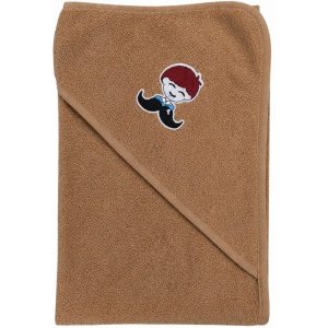 Βρεφική Hooded Μπουρνουζοπετσέτα 75x75cm Its a boy Coffee Fr