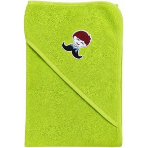 Βρεφική Hooded Μπουρνουζοπετσέτα 75x75cm Its a boy Lime Fr