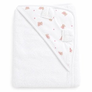 Μπουρνουζοπετσέτα 75x75cm Small Bear White Pink